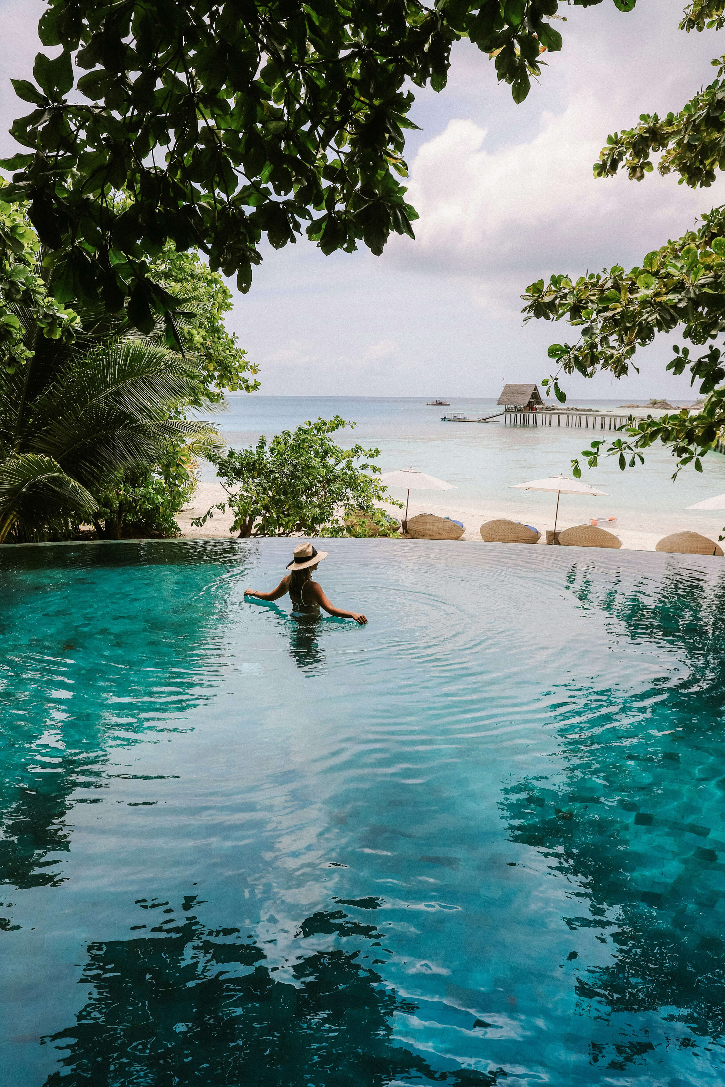Pool view at RJ Luxury Farms